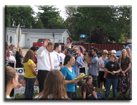 Monica Migliorino Miller addresses the crowd