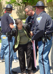 Monica Migliorino Miller 2009 Obama Honoring Protest at Notre Dame